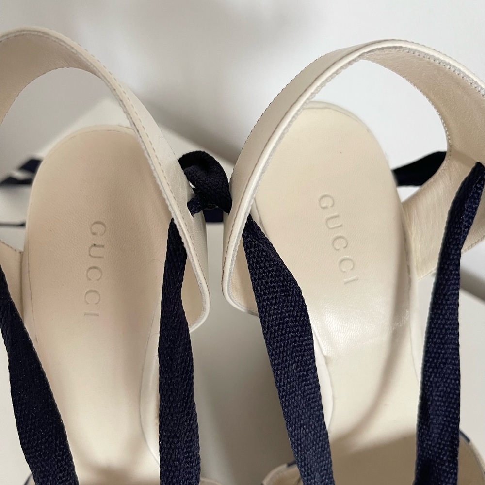 NEW IN BOX GUCCI WEDGE ESPADRILLES - Picture 12 of 12